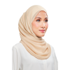 Kalsom Light Chiffon Scarf in Semolina Beige